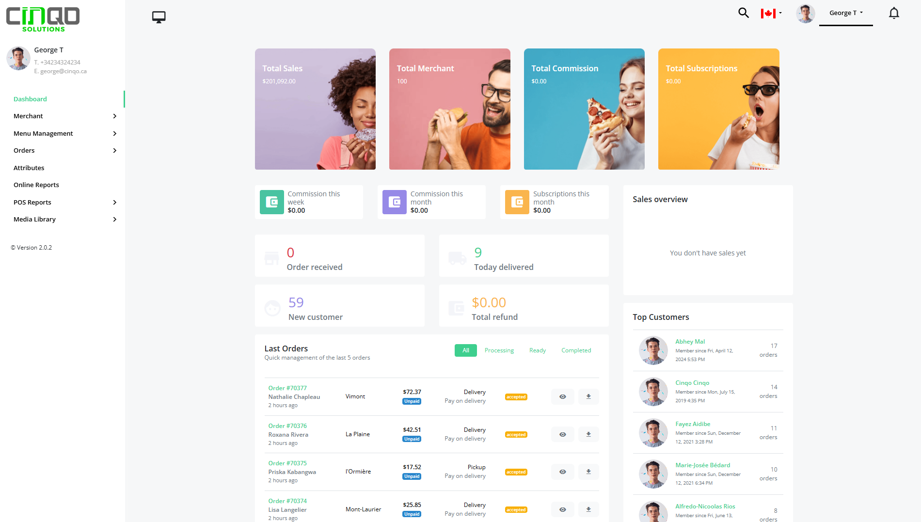 1neClick backend dashboard